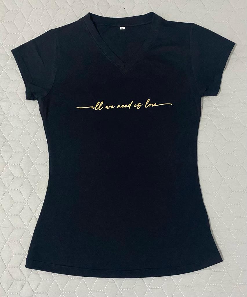CAMISETA DAMA COLOR NEGRO AWNIL P-O
