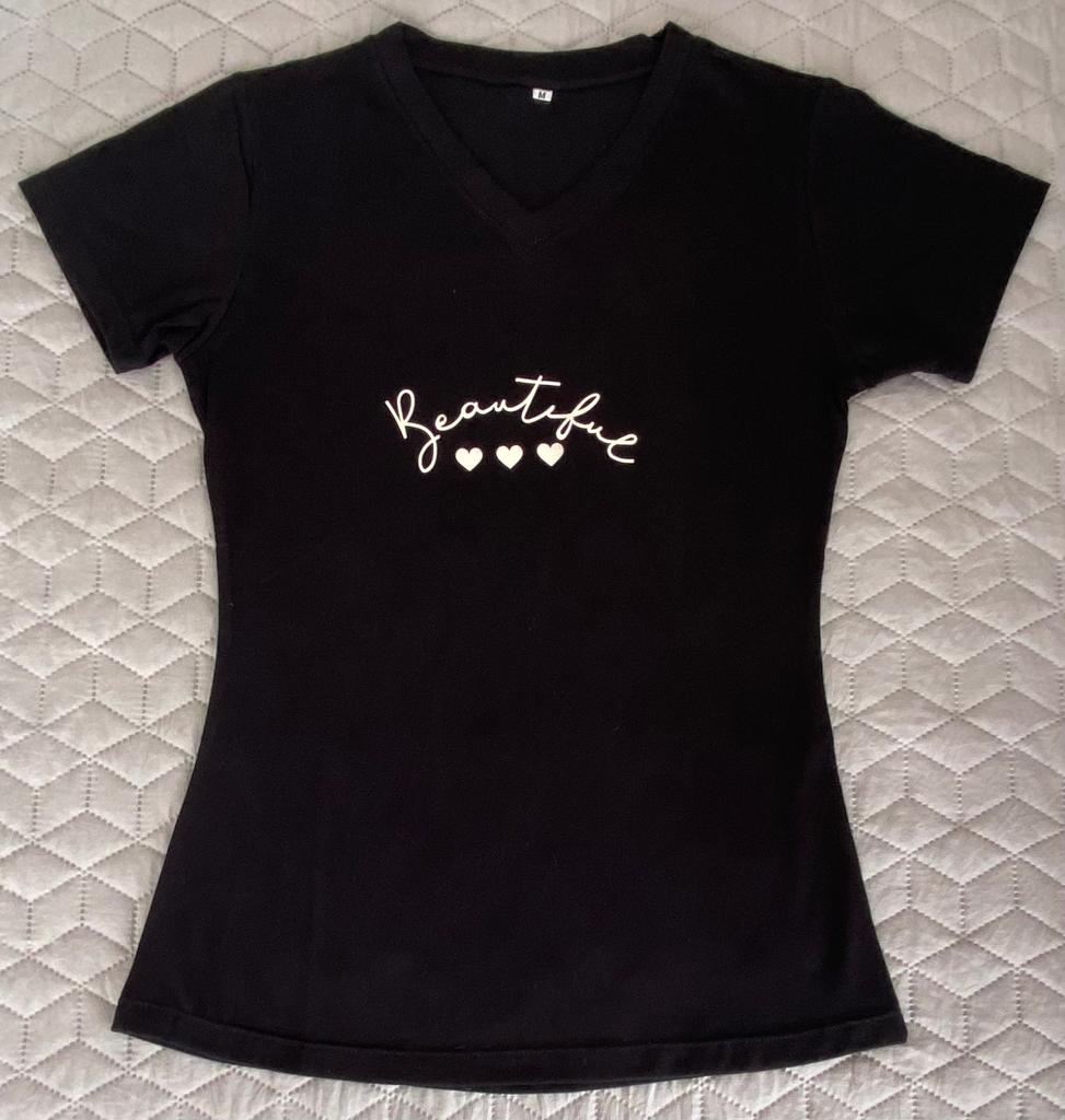 CAMISETA DAMA COLOR NEGRO BEAUTIFUL P-P-O
