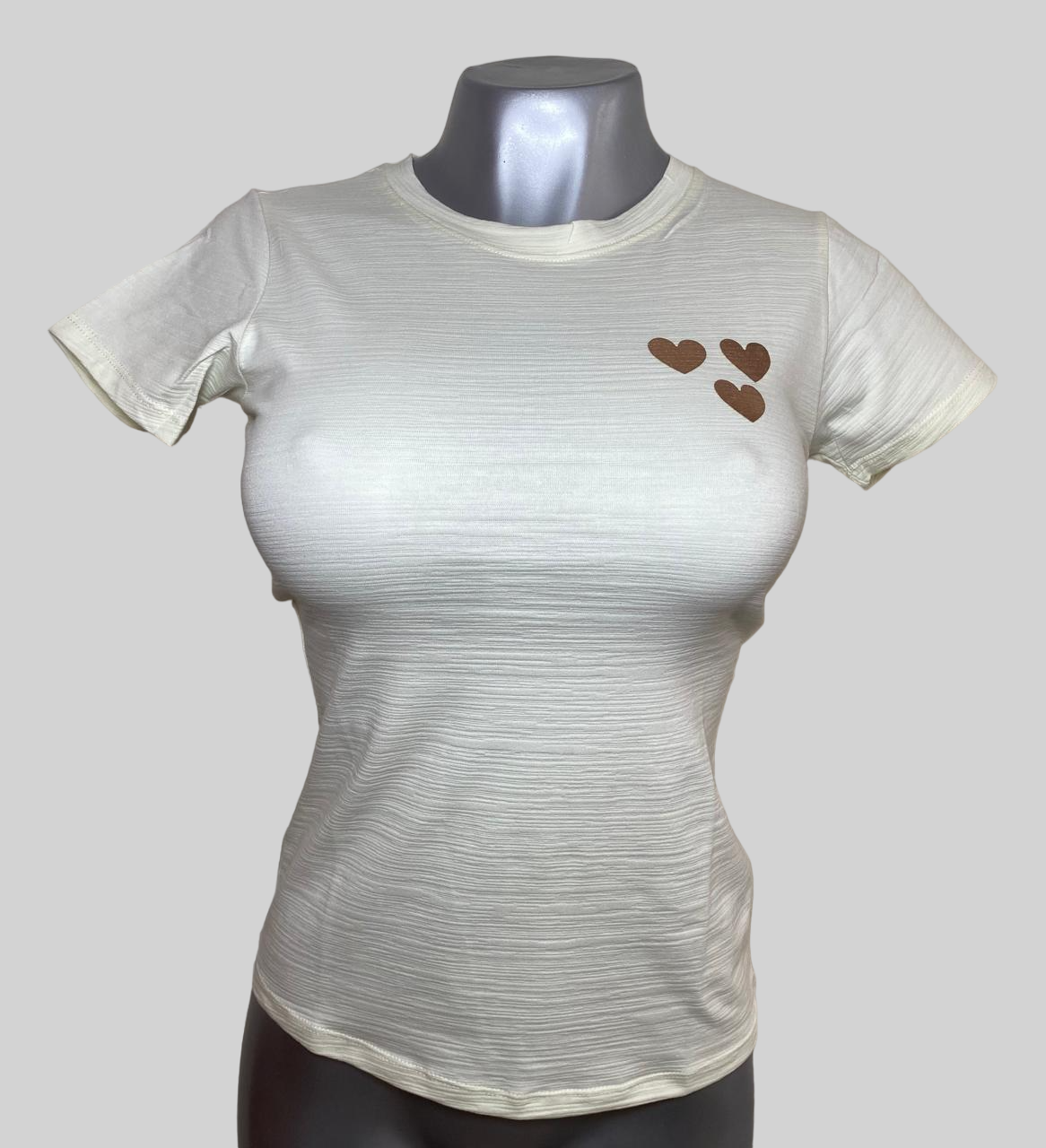 CAMISETA DAMA COLOR MARFIL 3C OR