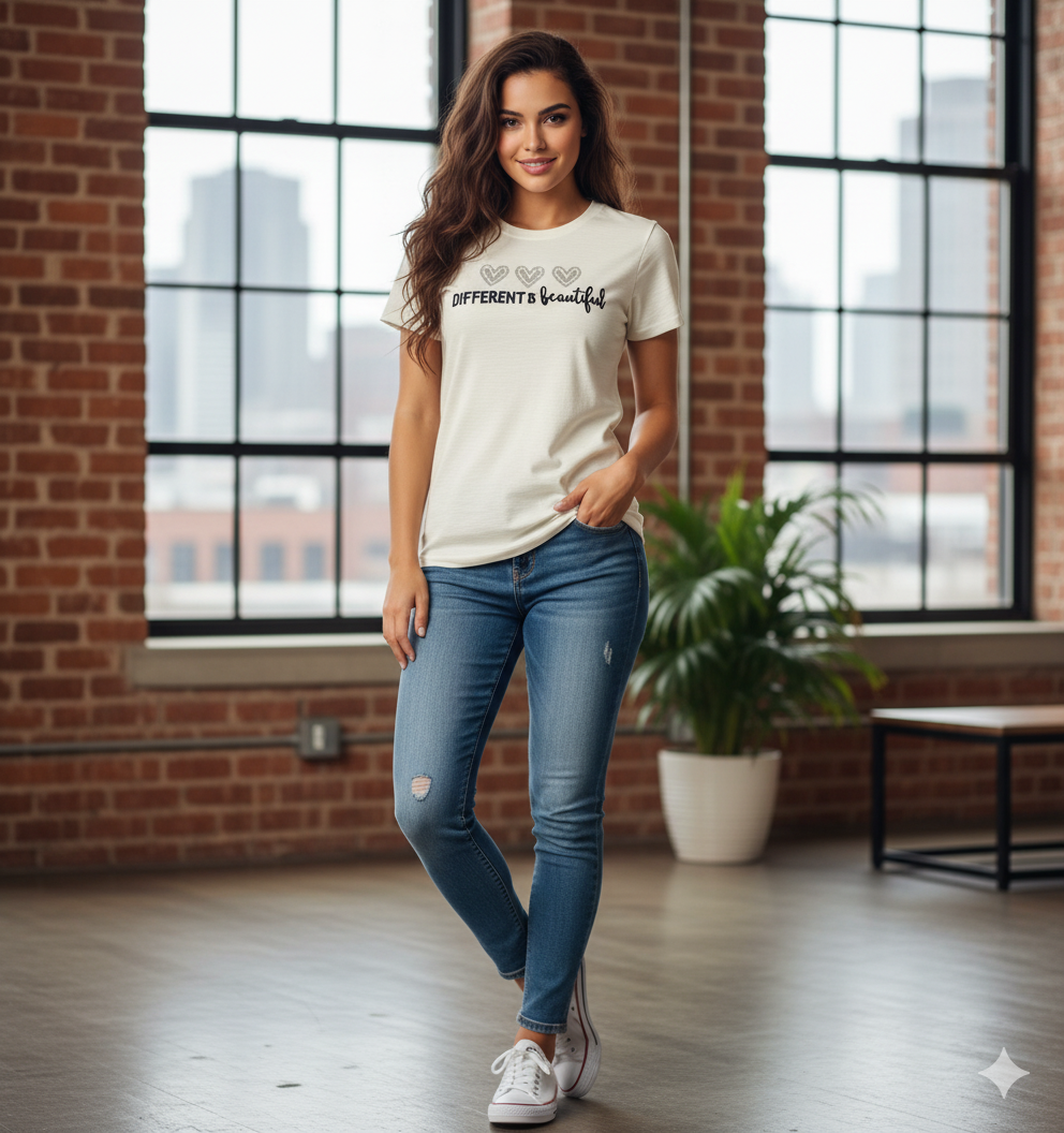 CAMISETA DAMA COLOR MARFIL DIB OP