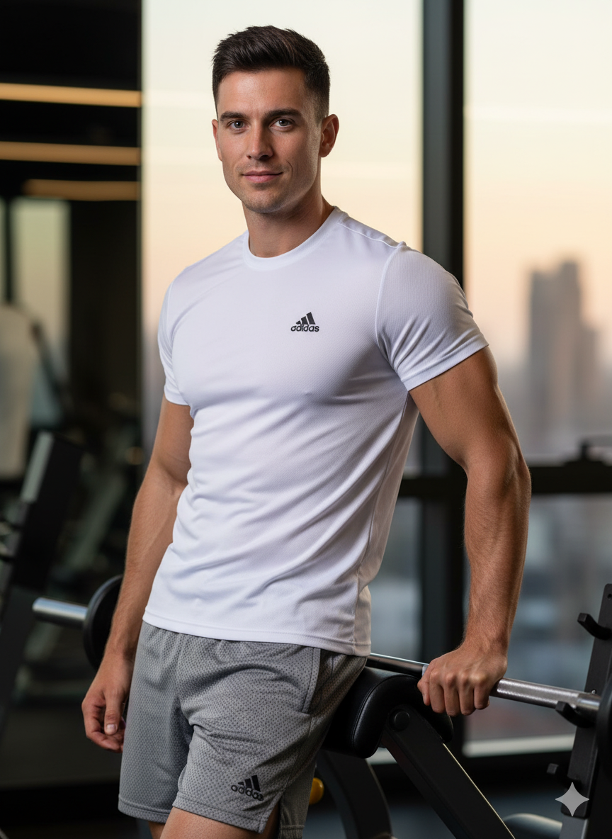 CAMISETA HOMBRE COLOR BLANCO (ACTIVE) - REF 19
