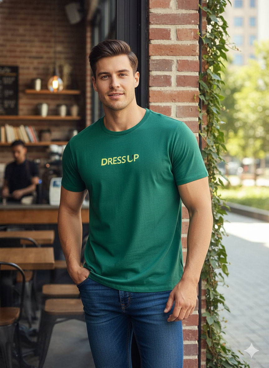 CAMISETA HOMBRE COLOR VERDE - REF 19