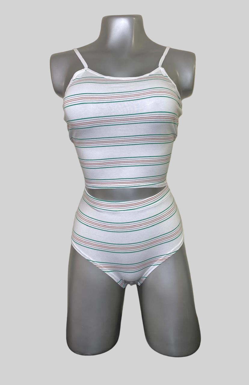 CONJUNTO DAMA - BLUSA TIRAS + CACHETERO - REF 13