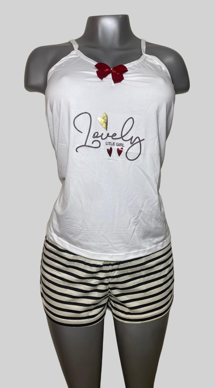 PIJAMA TIRAS Y SHORT DAMA - REF 12