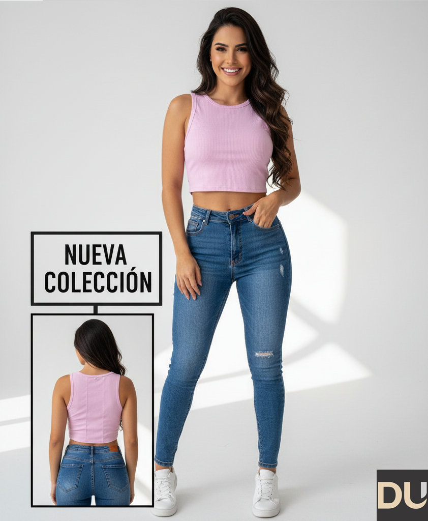 BLUSA SISA CROP TOP CE CUELLO REDONDO - REF 103A