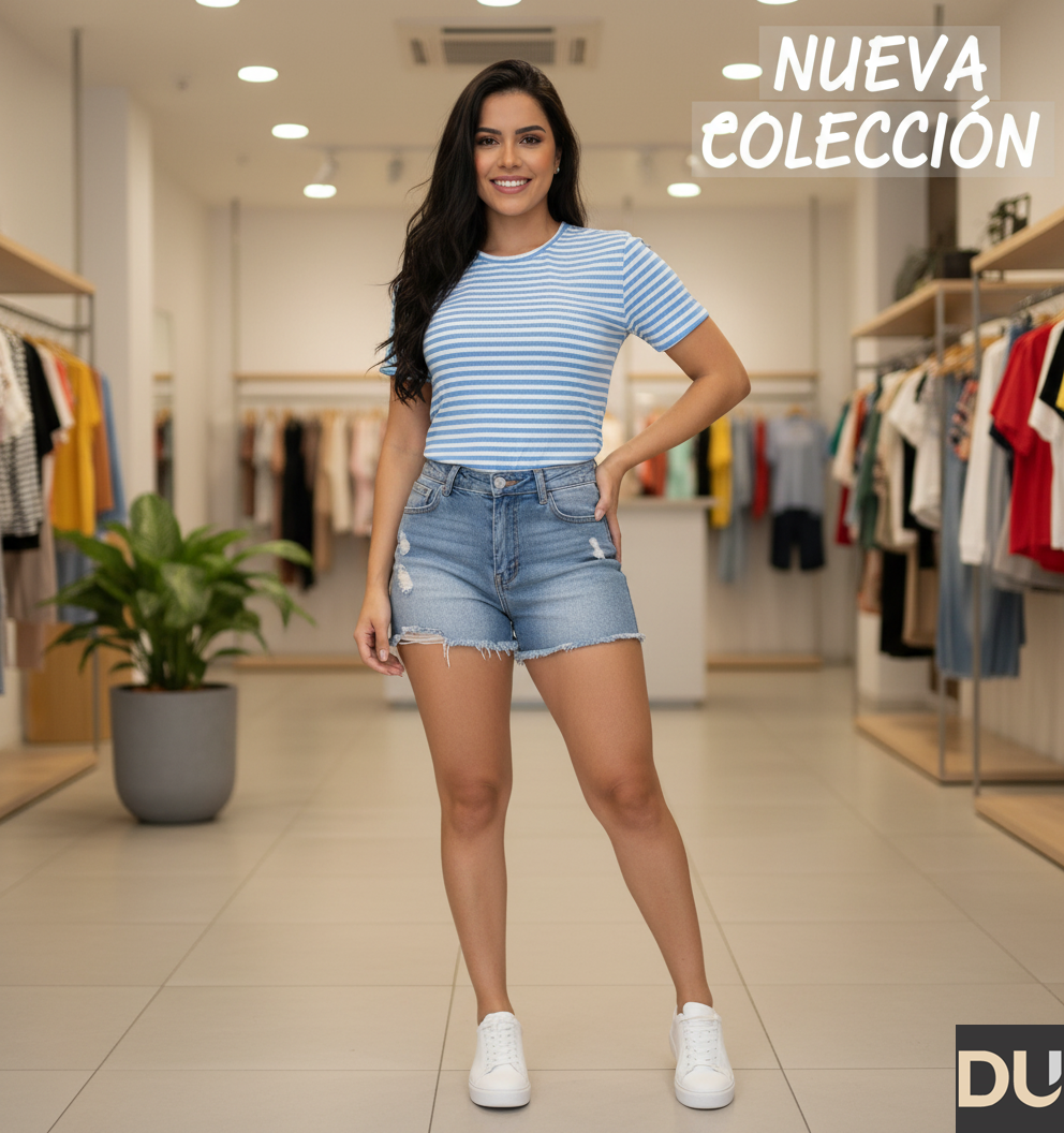 CAMISETA BASICA DAMA CUELLO REDONDO - REF 143