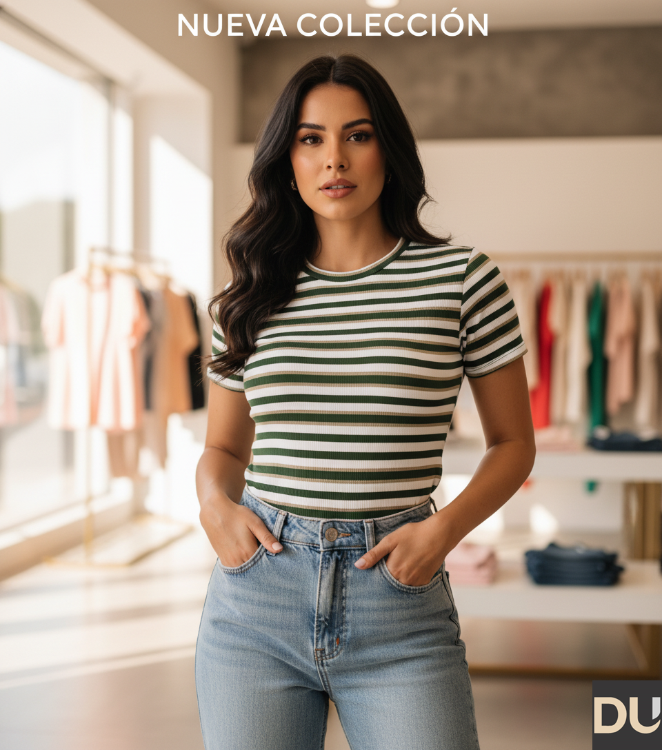 CAMISETA BASICA DAMA CUELLO REDONDO - REF 143