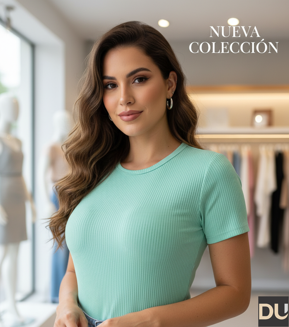 CAMISETA BASICA DAMA CUELLO REDONDO - REF 143