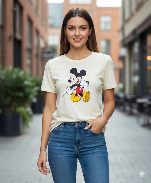 CAMISETA DAMA COLOR MARFIL MM