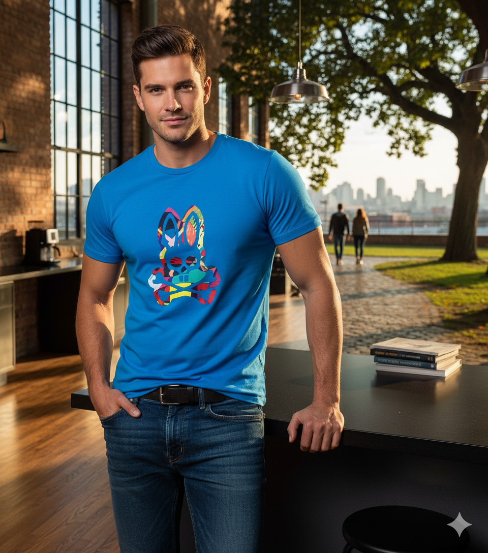 CAMISETA HOMBRE COLOR AZUL - REF 19