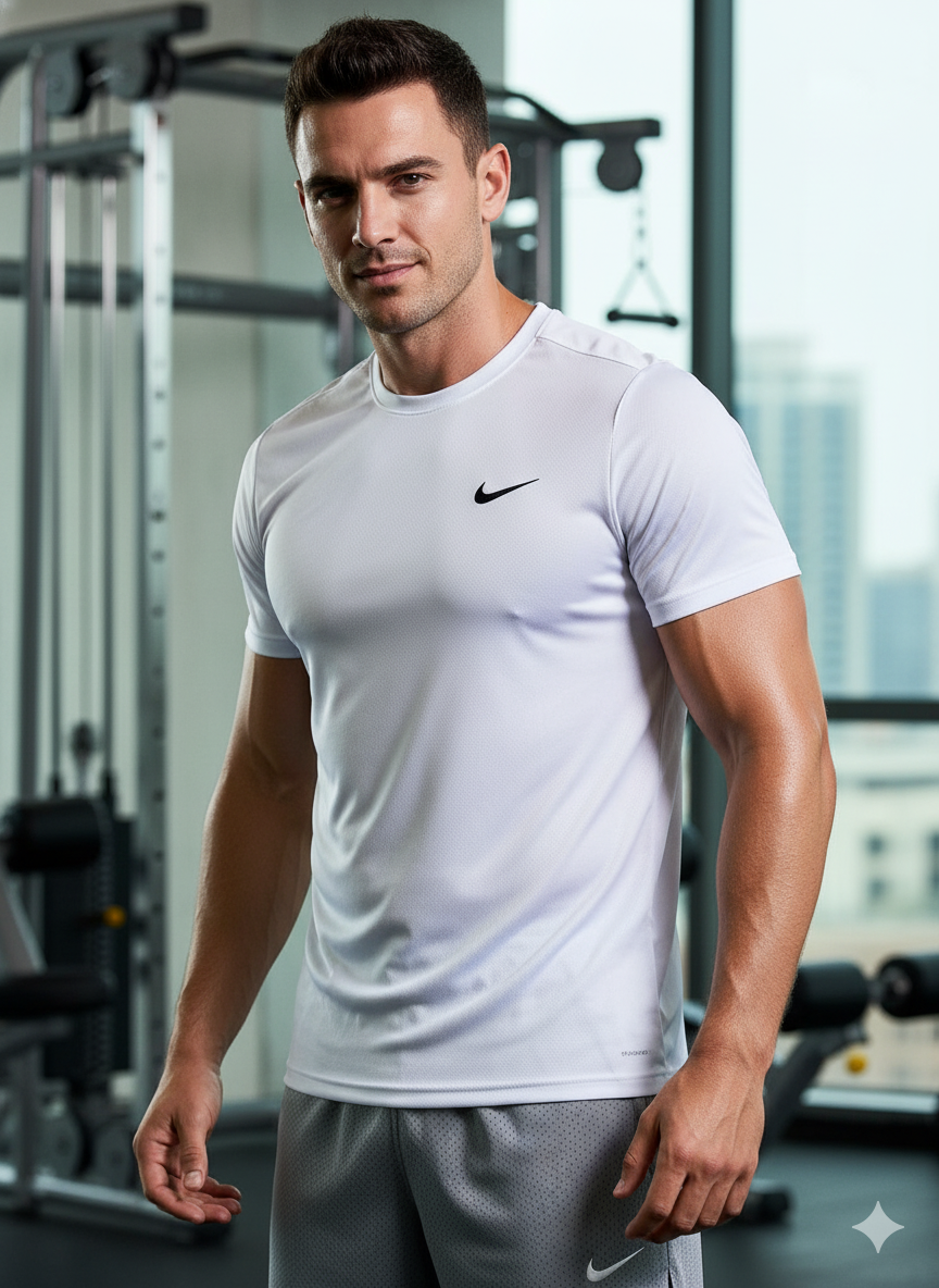 CAMISETA HOMBRE COLOR BLANCO (ACTIVE) - REF 19