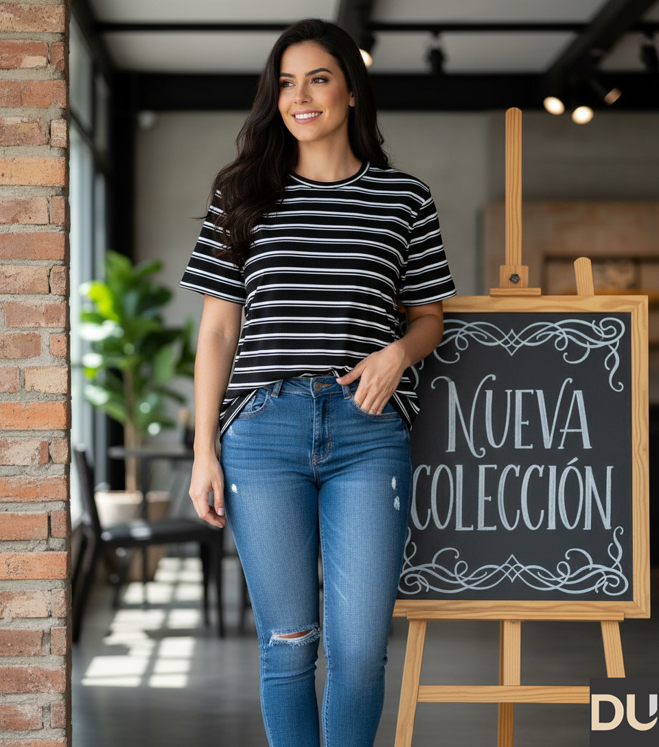 CAMISETA OVERSIZED DAMA CUELLO REDONDO - REF 166