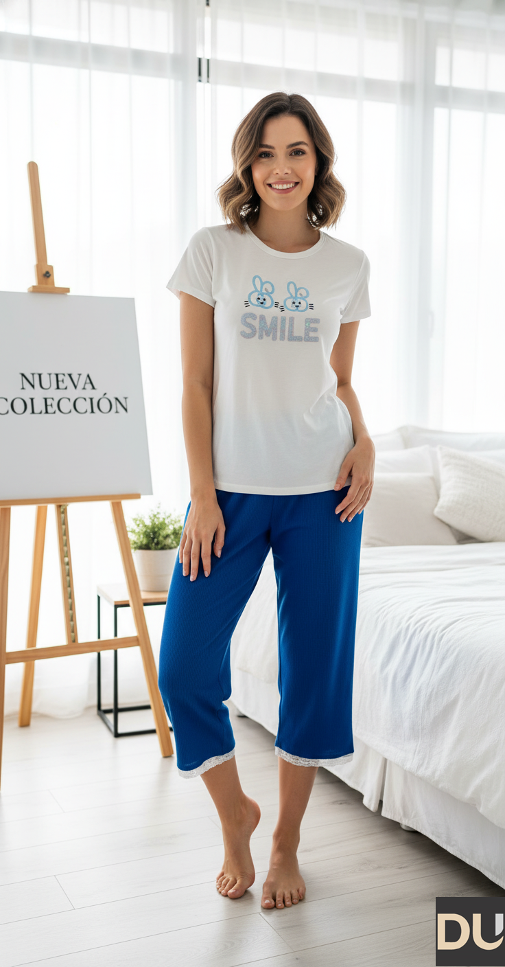 PIJAMA C/R Y CAPRI DAMA - REF 113