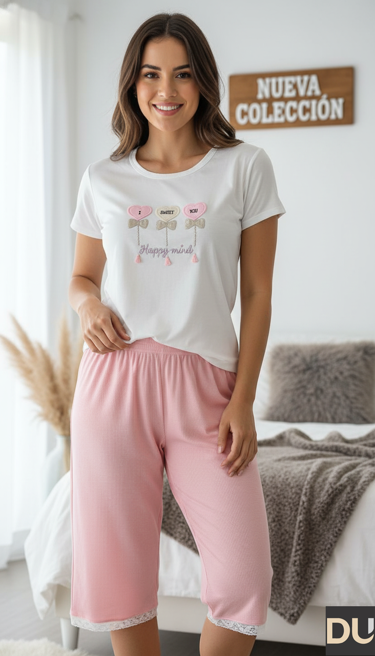 PIJAMA C/R Y CAPRI DAMA - REF 113