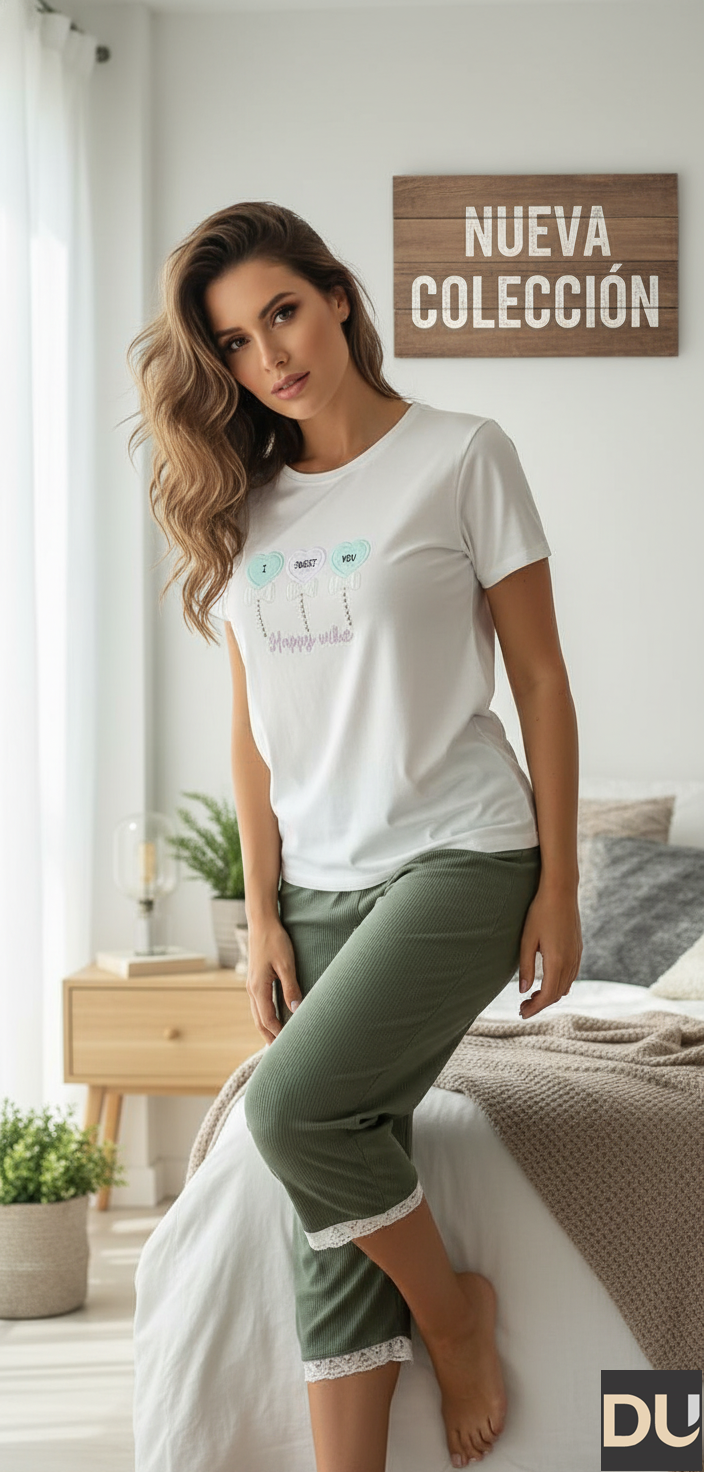 PIJAMA C/R Y CAPRI DAMA - REF 113